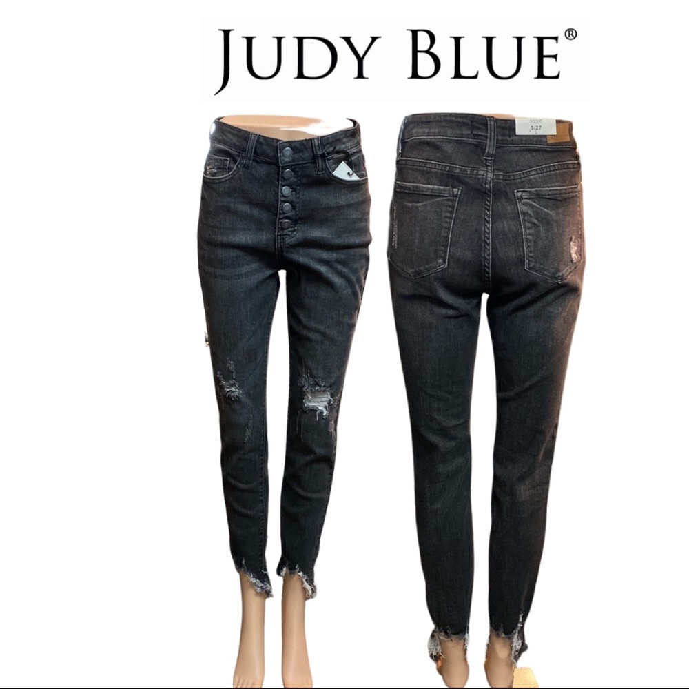 Judy Blue Charcoal Is ankle jeans